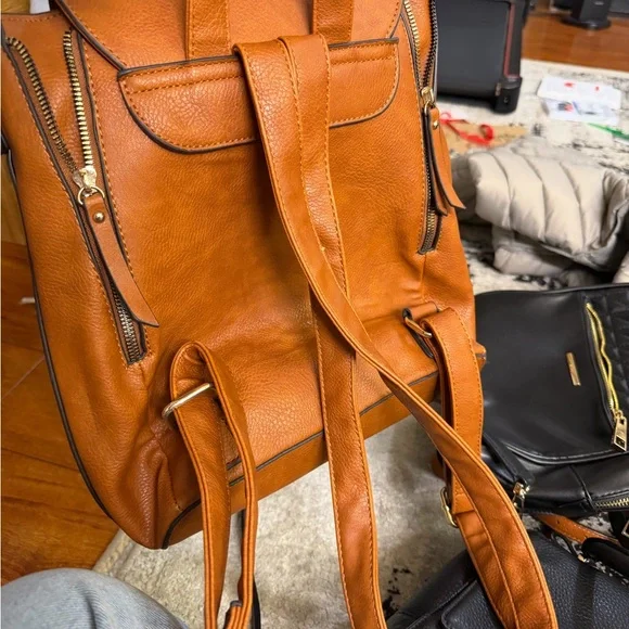 Tan Leather Backpack - Picture 2 of 3